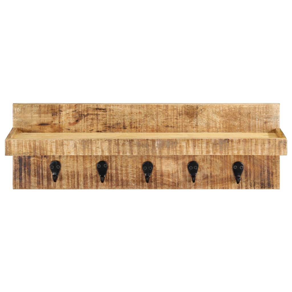 Vidaxl Wall Coat Rack 60x15x20 cm Solid grov mango tre