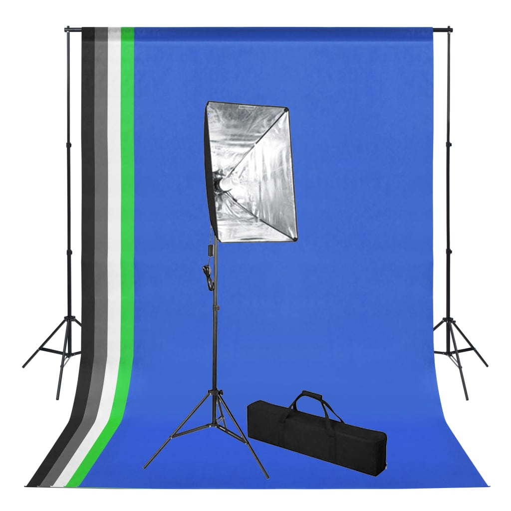 Vidaxl Photo Studio Set s lampou na pozadí a Softbox