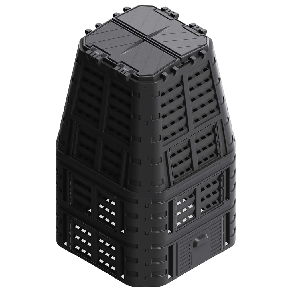 Vidaxl Compost bin 1000 L 93.3x93.3x146 cm Black