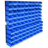 VidaXL 96-piece storage set with wall panels blue