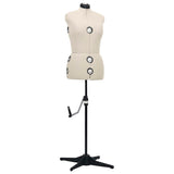 Vidaxl mannequin adjustable woman size 40-46 m cream colored