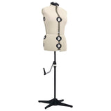 Vidaxl mannequin adjustable woman size 40-46 m cream colored