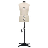Vidaxl mannequin adjustable woman size 40-46 m cream colored