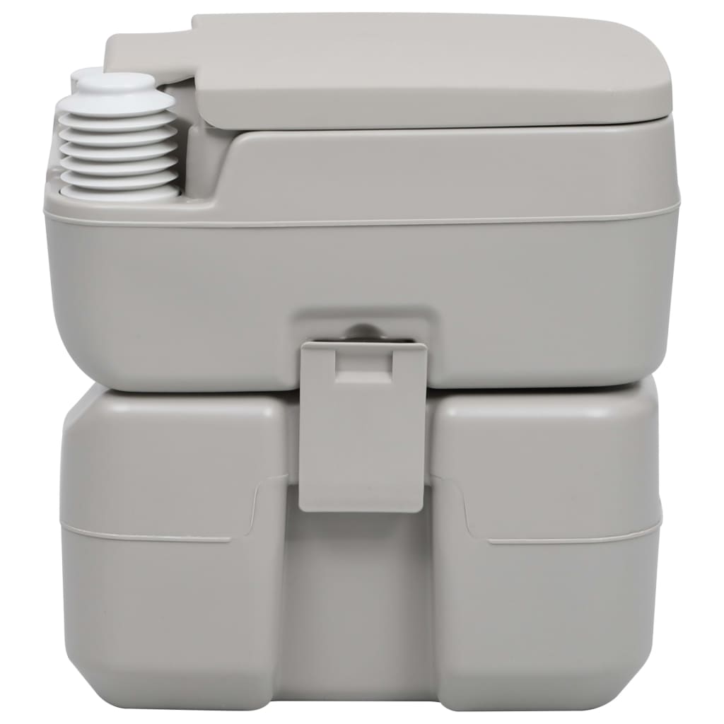 Vidaxl camps toilet Portable 20 + 10 L Gray
