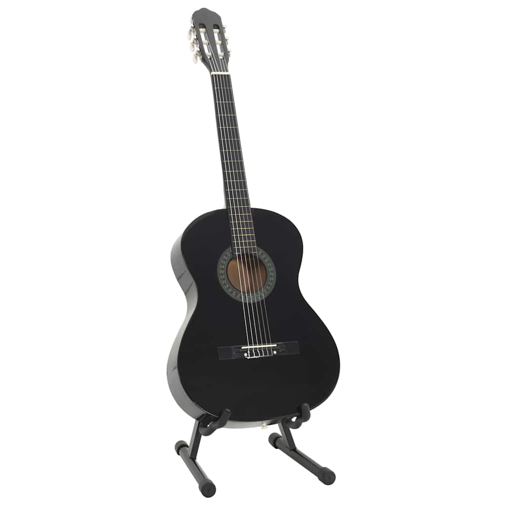 Vidaxl 12-delni kitarski set klasični začetnik 4 4 39 Black