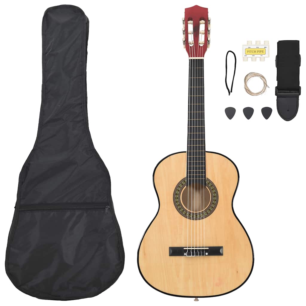 Vidaxl 8-delt guitar sæt klassisk nybegynder 3 4 36