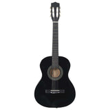 Vidaxl 8-teilige Gitarrenset Klassiker Anfänger 3 4 36 Schwarz