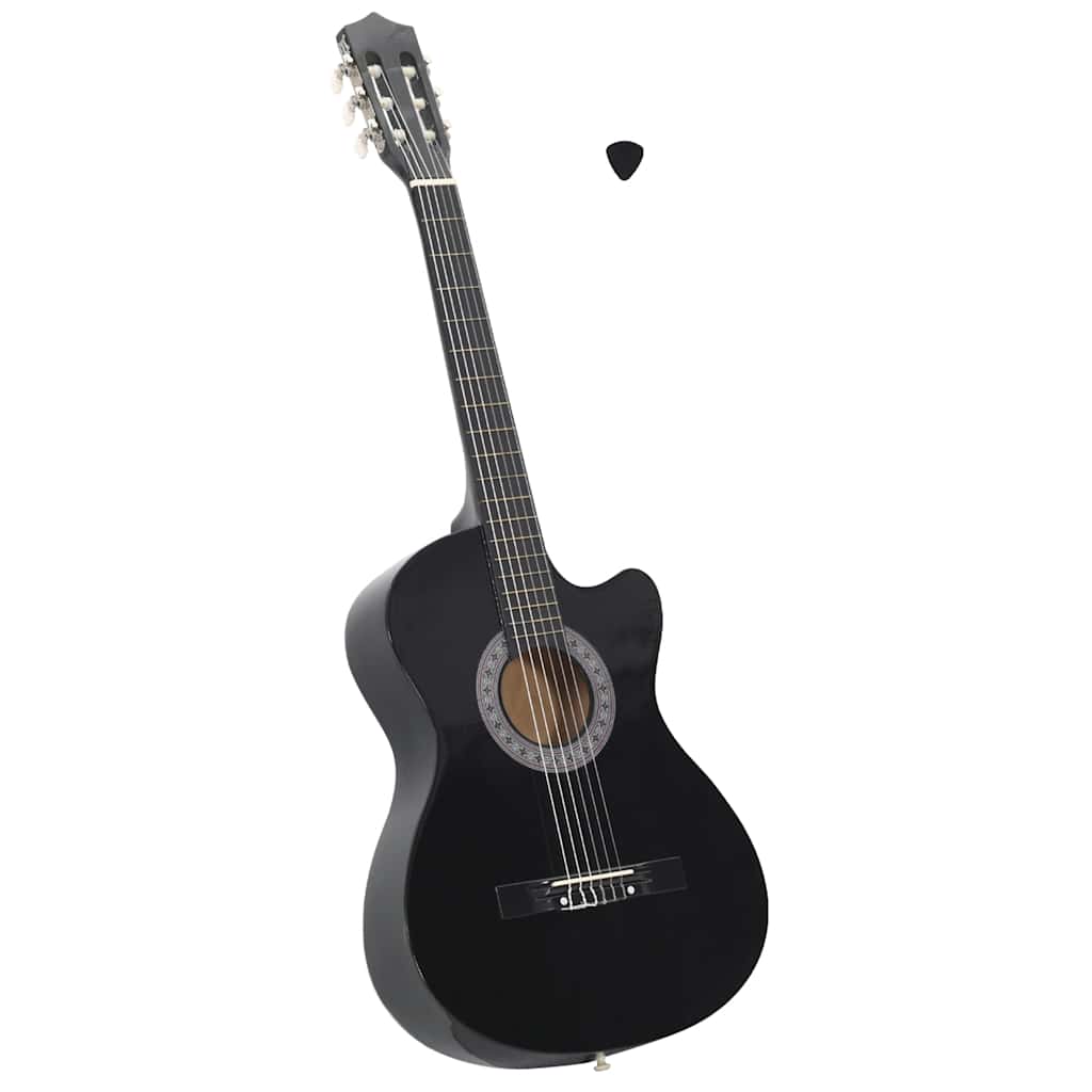 Vidaxl Guitar Cutaway med 6 Strings Western Classic 38 Sort