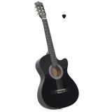 Vidaxl Guitar Cutaway med 6 Strings Western Classic 38 Sort