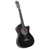 Vidaxl Guitar Cutaway med 6 Strings Western Classic 38 Sort
