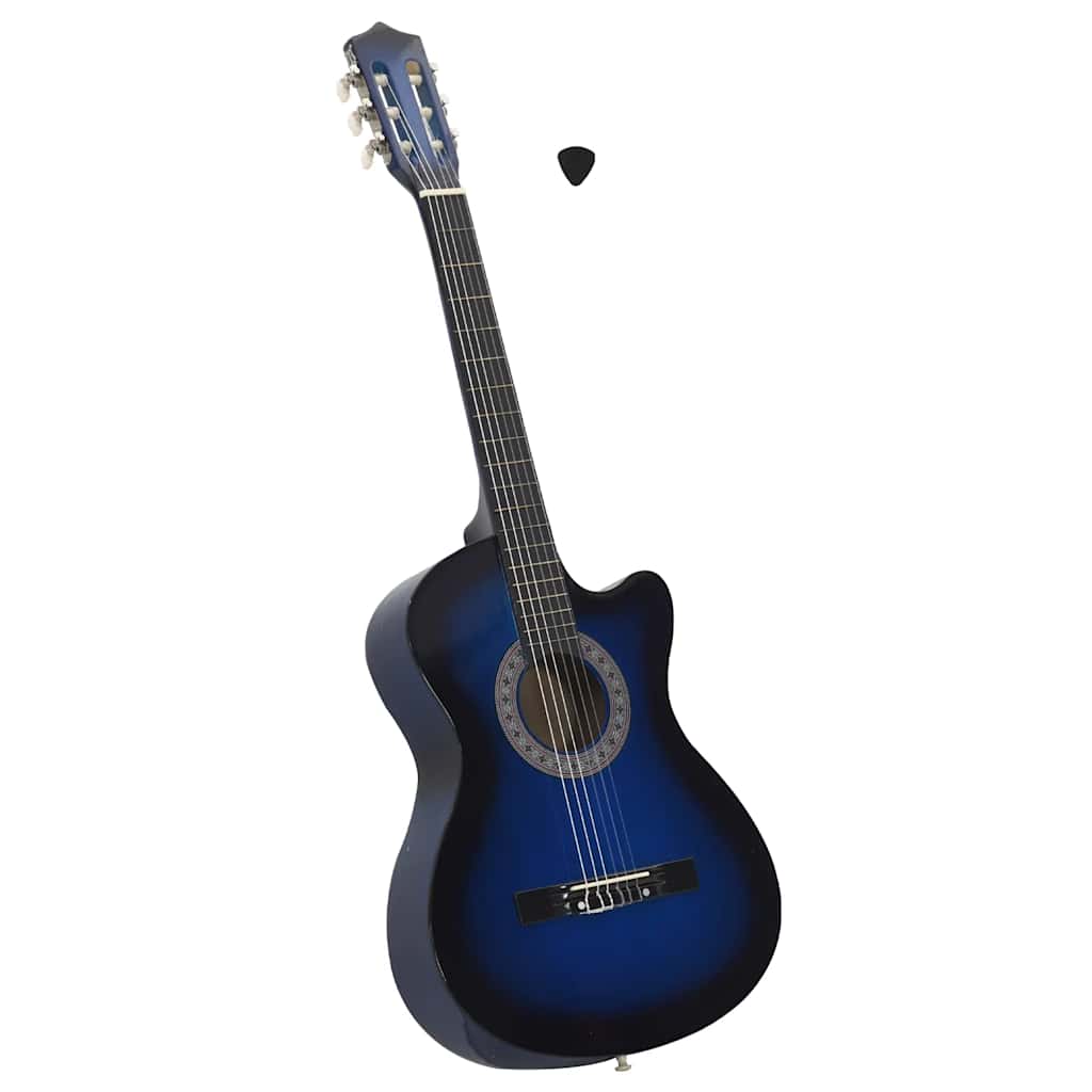 Vidaxl Guitar Cutaway mat 6 Strécke Western Classic 38 Twed blo