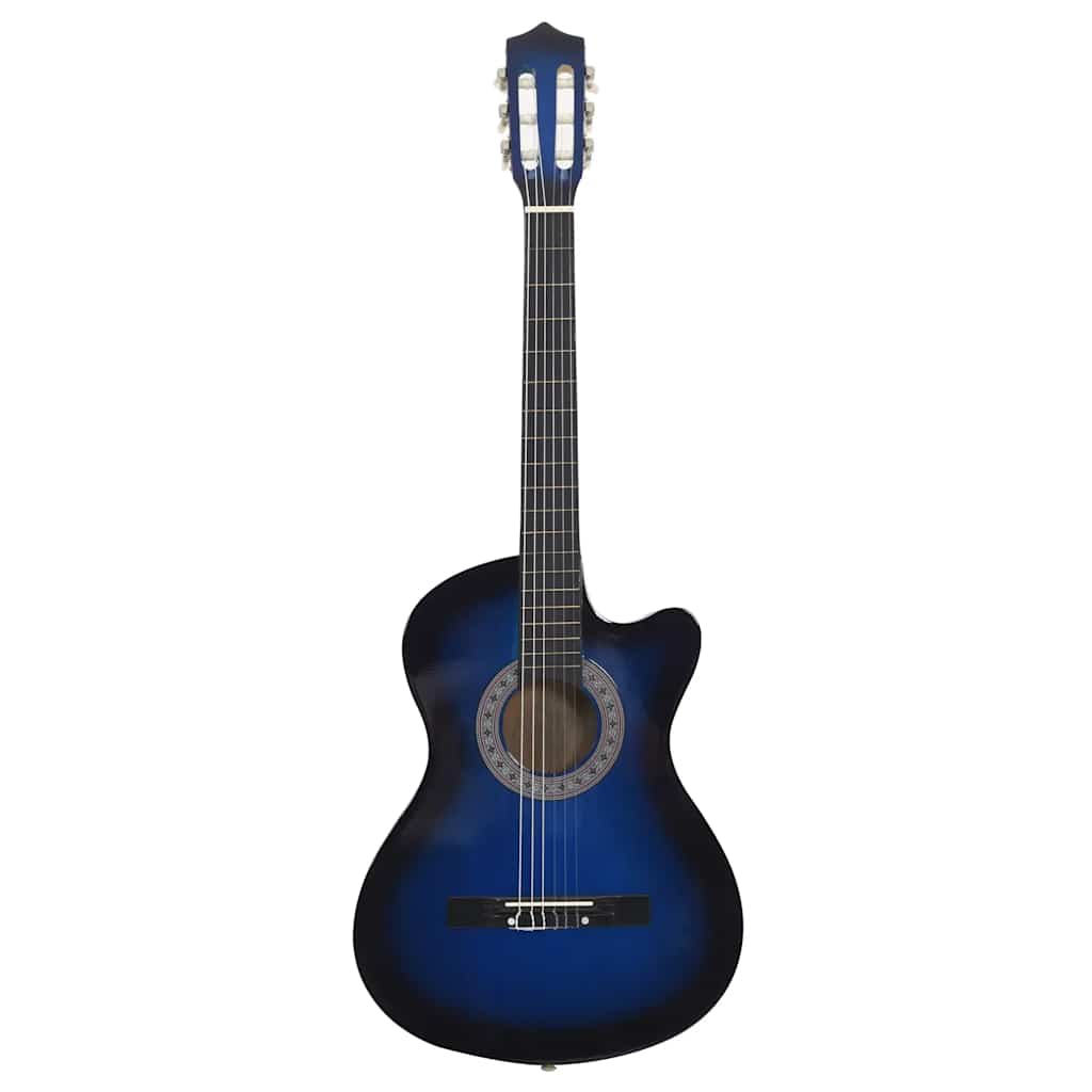Vidaxl Guitar Cutaway mat 6 Strécke Western Classic 38 Twed blo