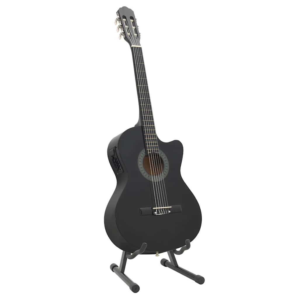 Vidaxl 12-piece guitar set with equalizer and 6 strings western black