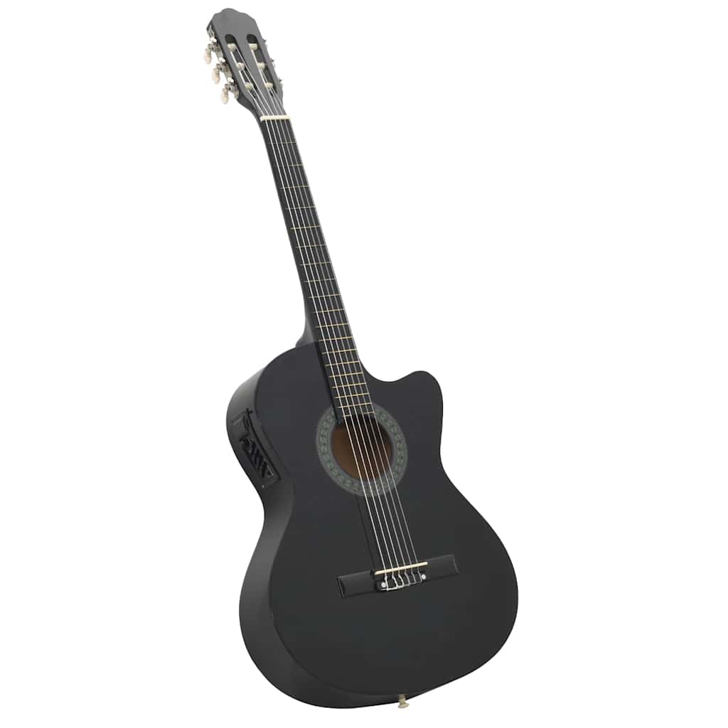 Vidaxl 12-piece guitar set with equalizer and 6 strings western black