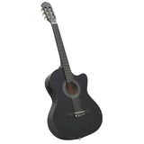 Vidaxl 12-piece guitar set with equalizer and 6 strings western black