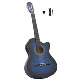 Vidaxl Guitar Cutaway med Equalizer 6 Strings Western Classic Blue