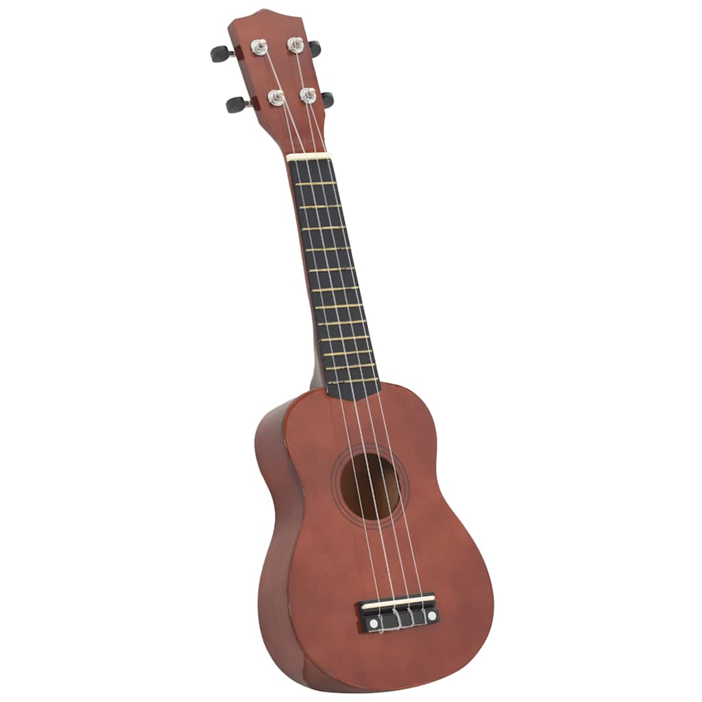 Vidaxl ukuleleset med väska för barn sopran 21 '' darkhout färgad