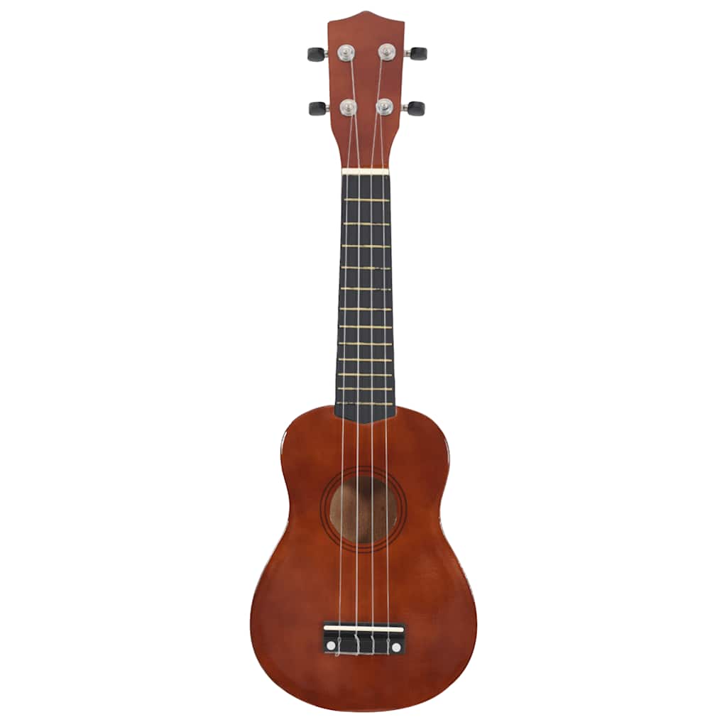 Vidaxl ukuleleset med väska för barn sopran 21 '' darkhout färgad