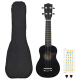 Vidaxl ukuleleset com bolsa para crianças soprano 21 '' preto