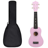 Vidaxl Ukleausetset mat Täsch fir Kanner soprano 21 'rosa