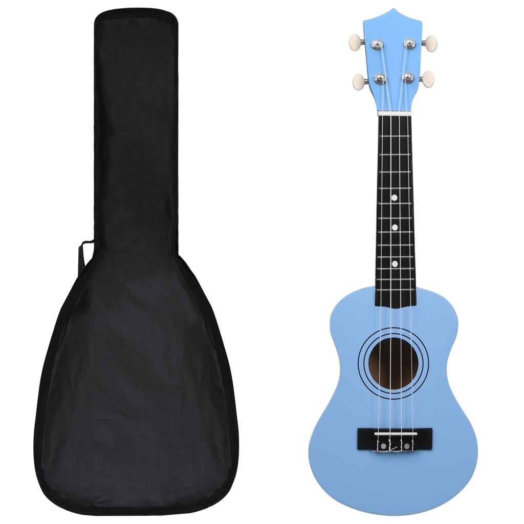 Vidaxl Ukuleleset with bag for children soprano 21 '' Blue