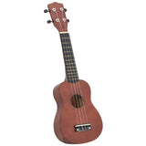 Vidaxl Ukleausetset mat Sak fir Kanner soprano 23 'Darkhout faarweg
