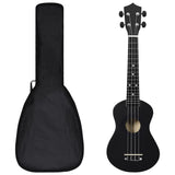 Vidaxl Ukleausetset mat Sak fir Kanner soprano 2 '' schwaarz