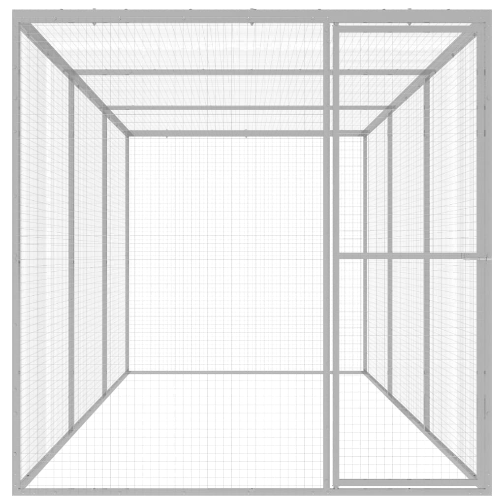 Vidaxl Cat Cage 4.5x1.5x1.5 m Galvanized Steel