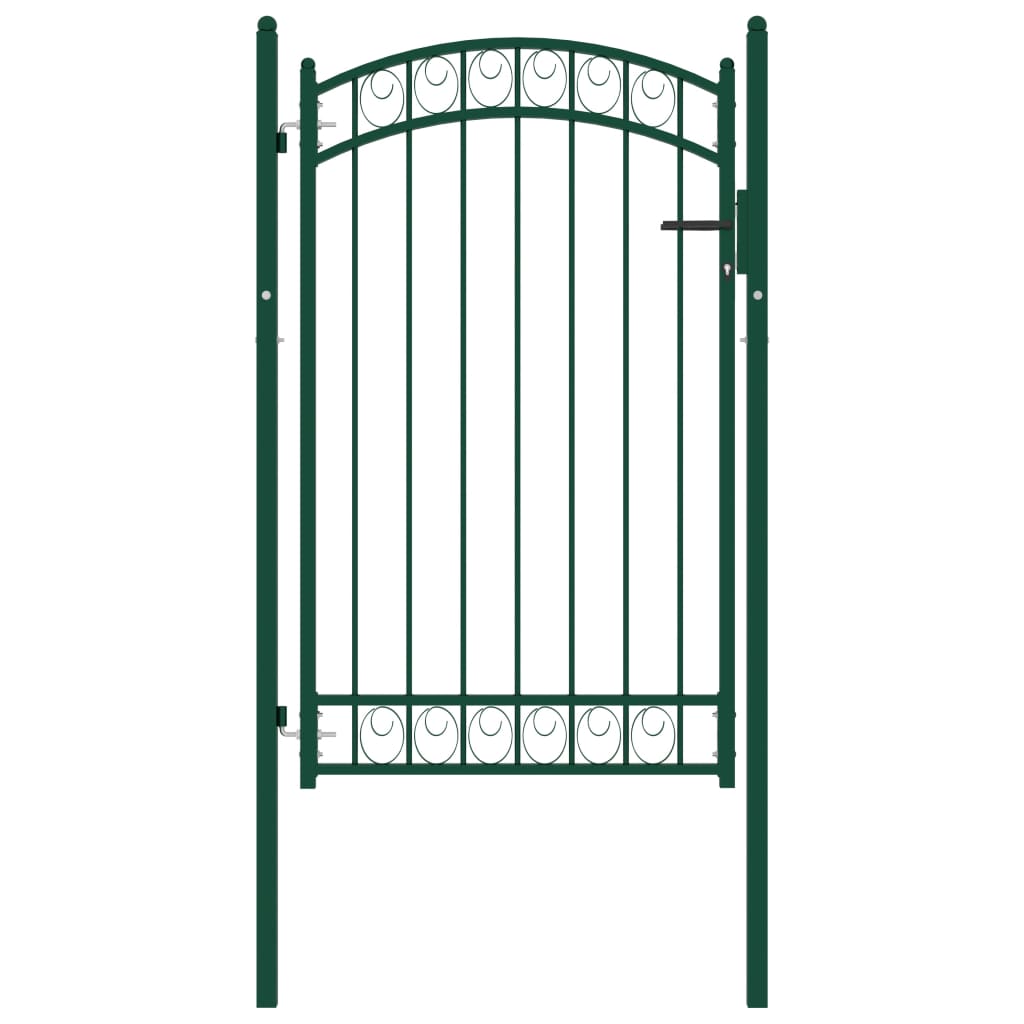 Vidaxl port with curved top 100x150 cm steel green