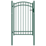 Vidaxl port with curved top 100x150 cm steel green