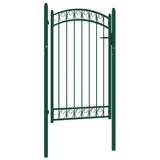 Vidaxl port with curved top 100x150 cm steel green