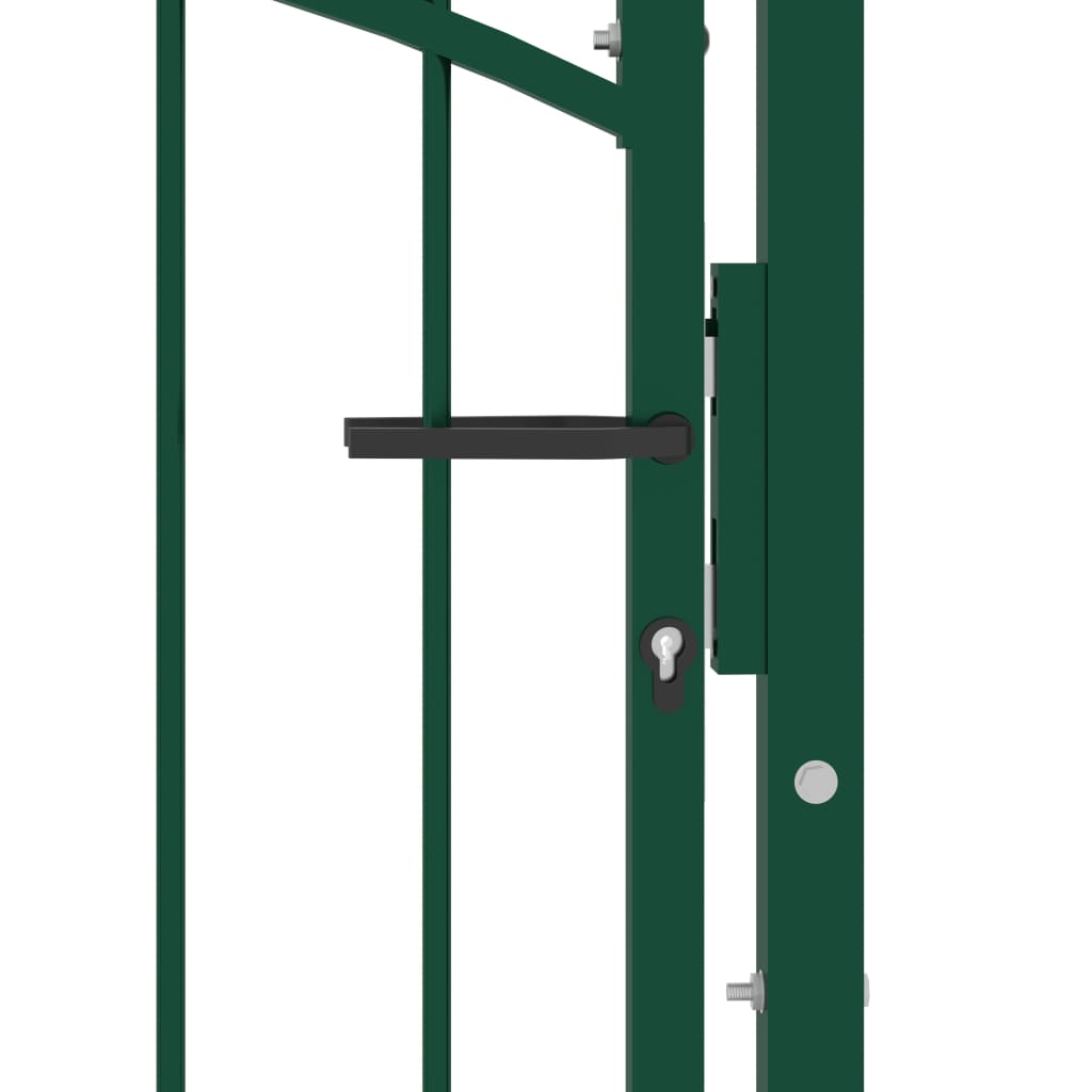 Vidaxl port with curved top 100x150 cm steel green
