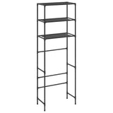 Vidaxl opbergrek voor boven toilet 3-laags 53x28x169 cm zwart