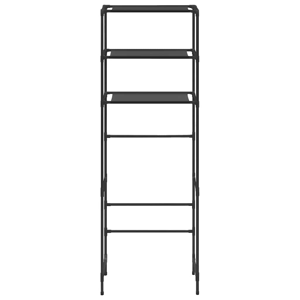 Vidaxl opbergrek voor boven toilet 3-laags 53x28x169 cm zwart