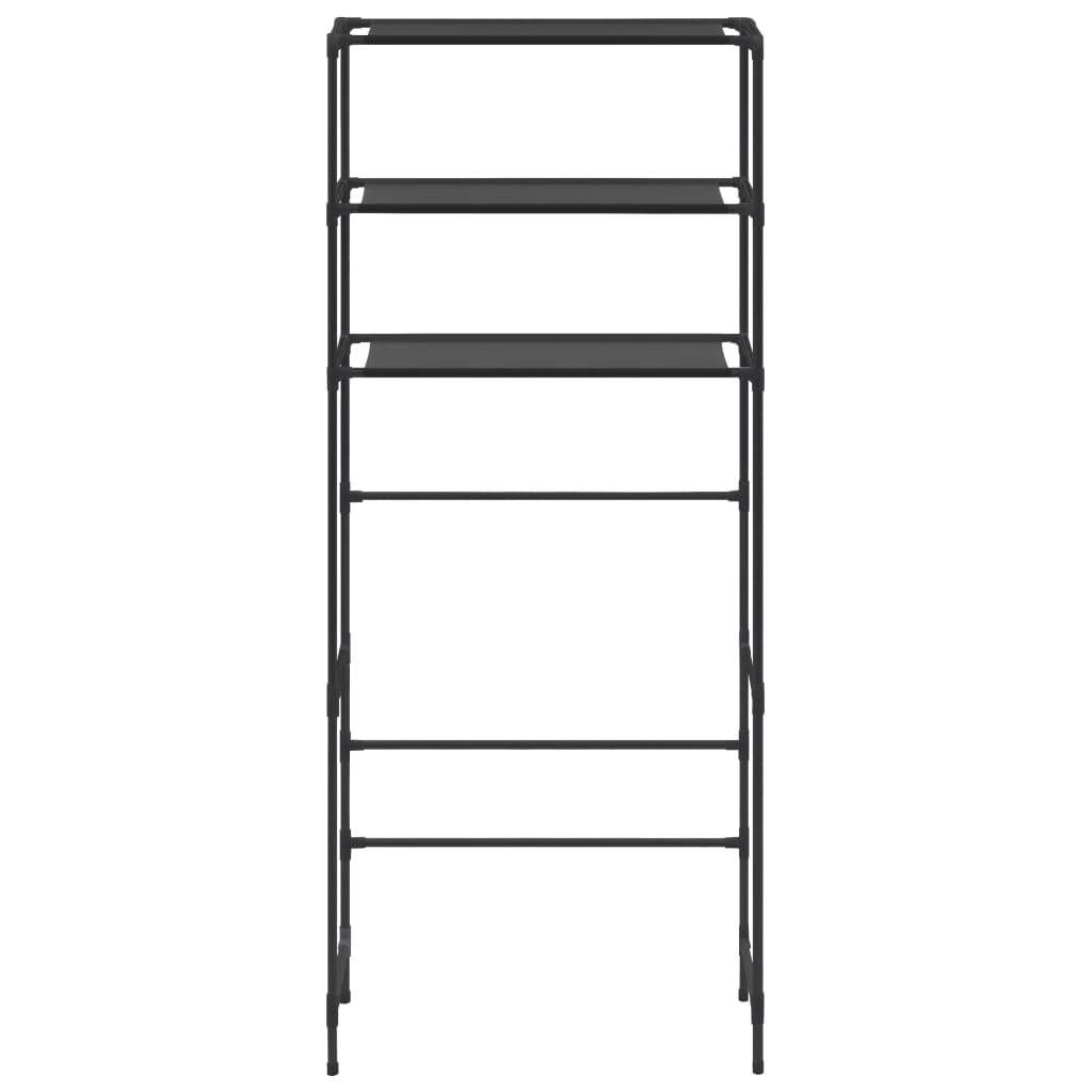 Vidaxl opbergrek voor boven wasmachine 3-laags 69x28x169 cm zwart