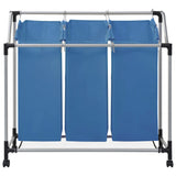 Vidaxl wass Sourter avec 3 basks stael bleu
