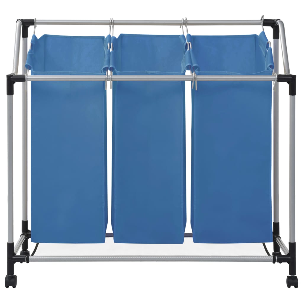 Vidaxl Wass Sourter z 3 Basks Stael Blue