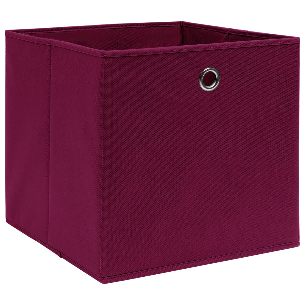 Škatle za shranjevanje Vidaxl 4 PCS 32X32X32 cm tkanina temno rdeča