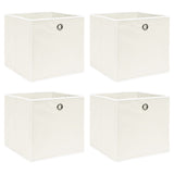 Vidaxl lagringslådor 4 st 32x32x32 cm tygvitt