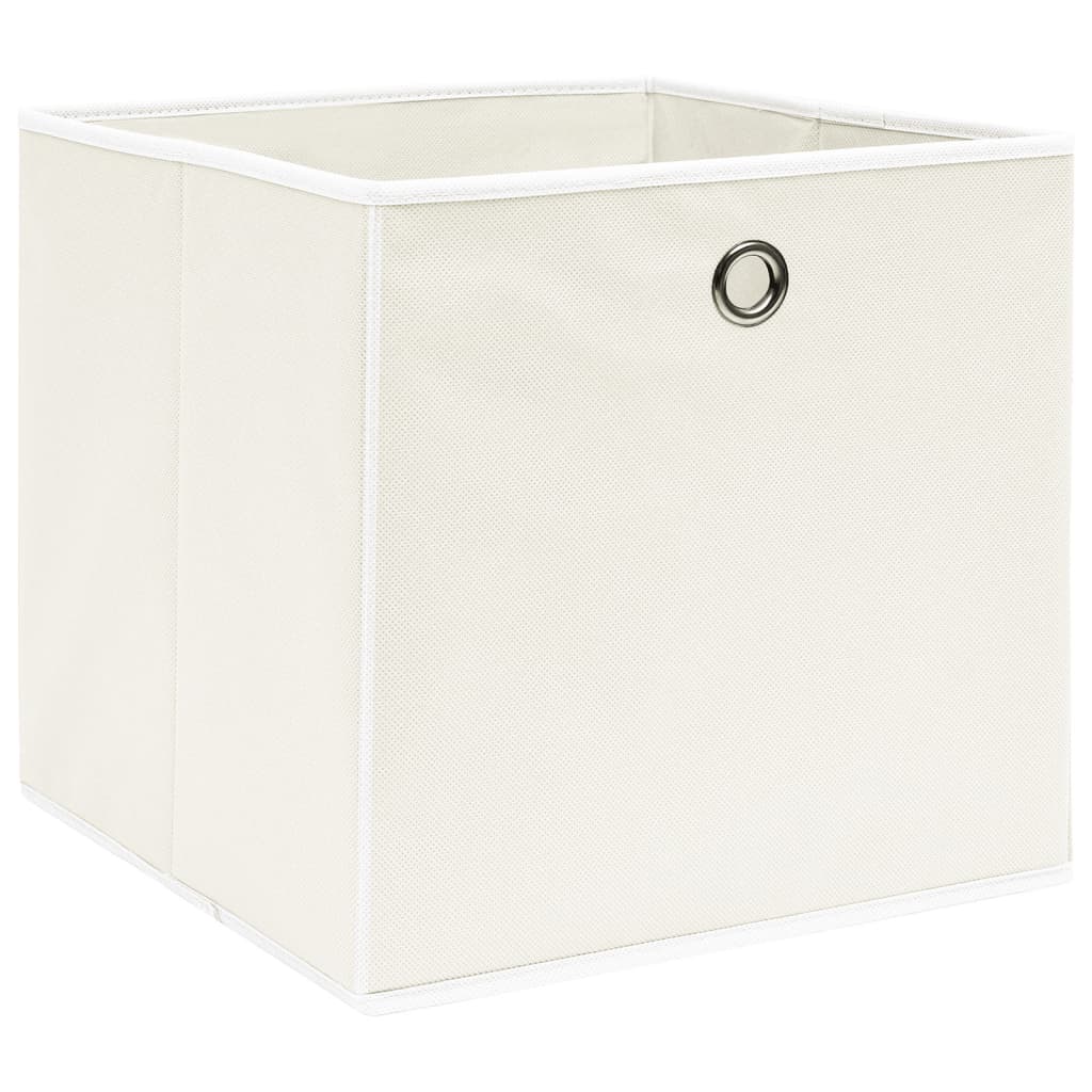 Vidaxl lagringslådor 4 st 32x32x32 cm tygvitt