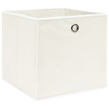 Vidaxl lagringslådor 4 st 32x32x32 cm tygvitt