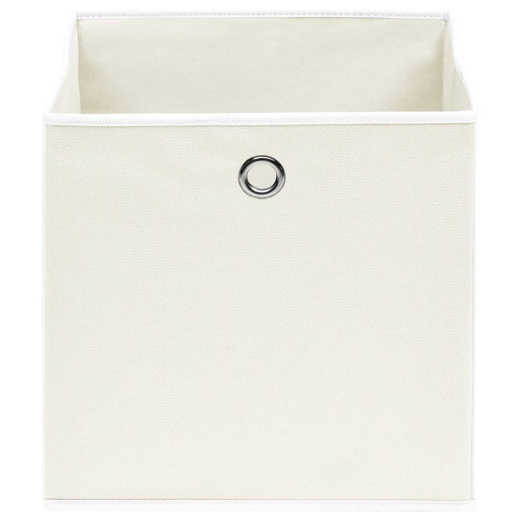 Vidaxl lagringslådor 4 st 32x32x32 cm tygvitt