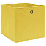 Vidaxl opbevaringsbokse 4 stk 32x32x32 cm stof gul