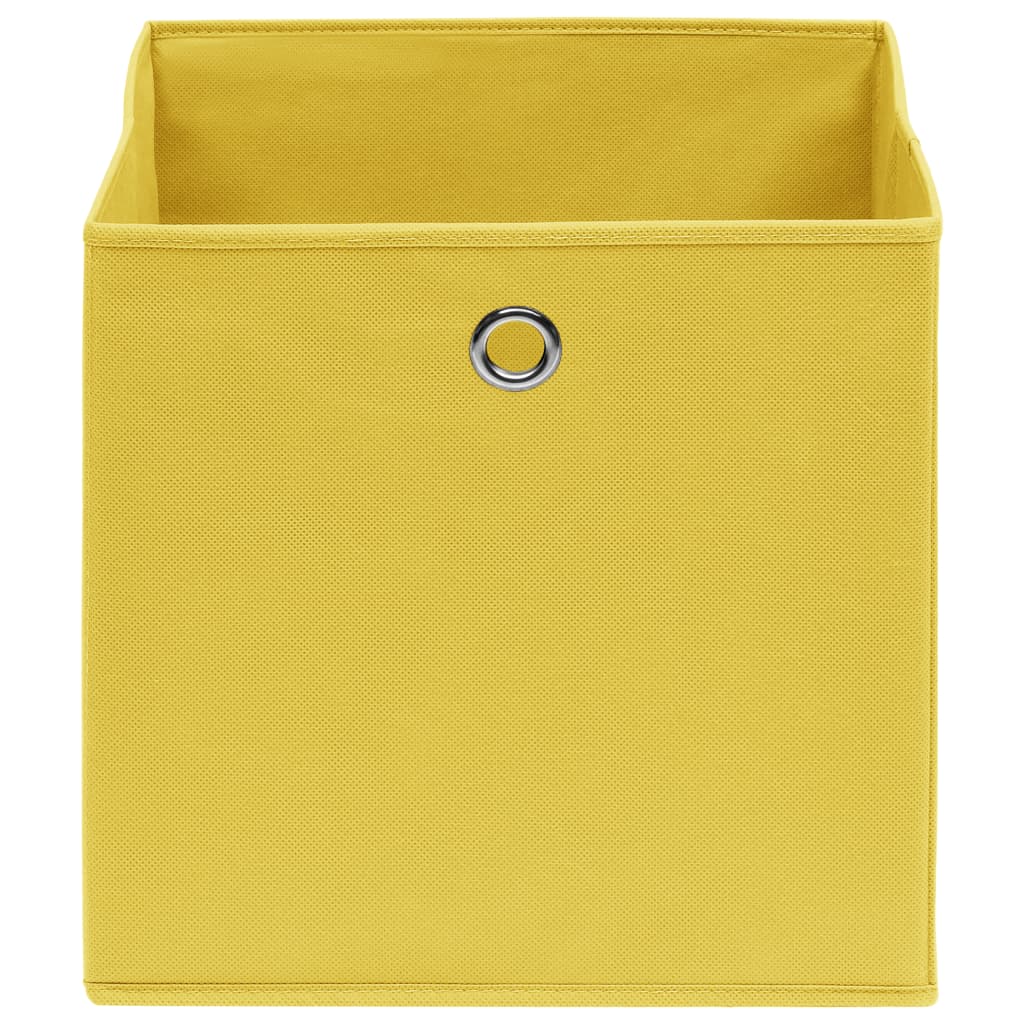 Vidaxl opbevaringsbokse 4 stk 32x32x32 cm stof gul