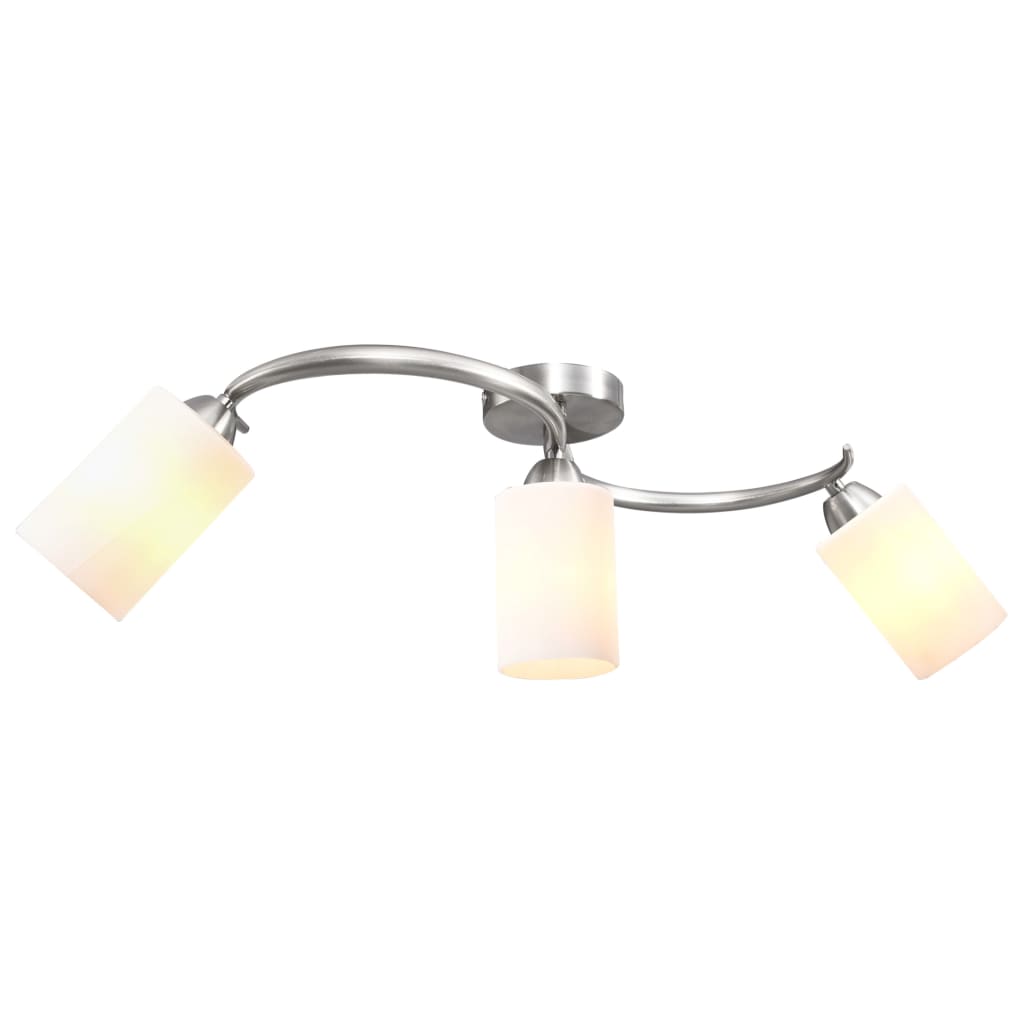Stropní lampa Vidaxl s keramickými válcovými čepicemi 3xe14 bílá