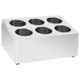 Cutrenqueiro Vidaxl 6 Compartamentos quadrados de aço inoxidável