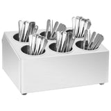 Cutrenqueiro Vidaxl 6 Compartamentos quadrados de aço inoxidável