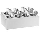 Vidaxl Cutlery Holder 8 Compartments Rectangular Stainless Steel