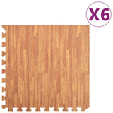 Vidaxl Floor Mats 6 St 2.16 ㎡ Eva Skum Wood Grain Print