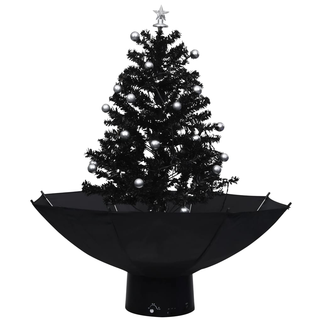 Vidaxl Christmas Tree Snowing med paraplyer 75 cm PVC sort